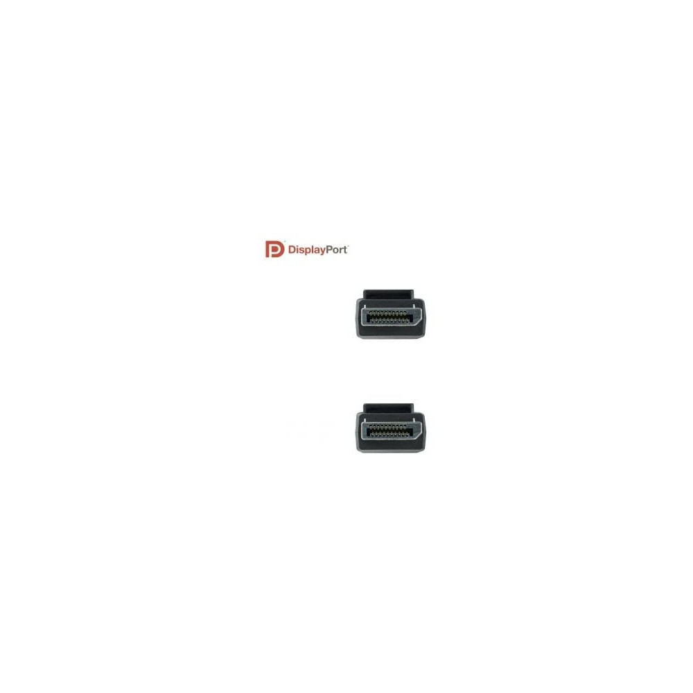 Cable DisplayPort 1.4 8K Nanocable 10.15.2502/ DisplayPort Macho - DisplayPort Macho/ 2m/ Certificado/ Negro