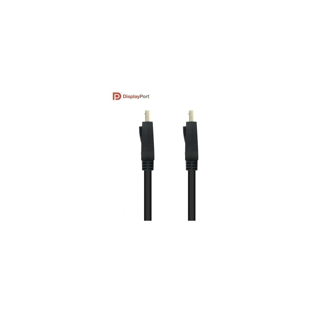 Cable DisplayPort 1.4 8K Nanocable 10.15.2502/ DisplayPort Macho - DisplayPort Macho/ 2m/ Certificado/ Negro