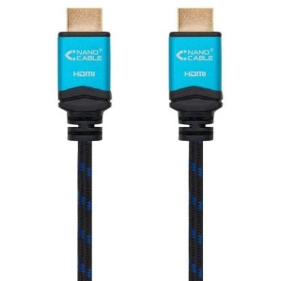Cable HDMI 2.0 4K Nanocable 10.15.3707/ HDMI Macho - HDMI Macho/ 7m/ Negro/ Azul