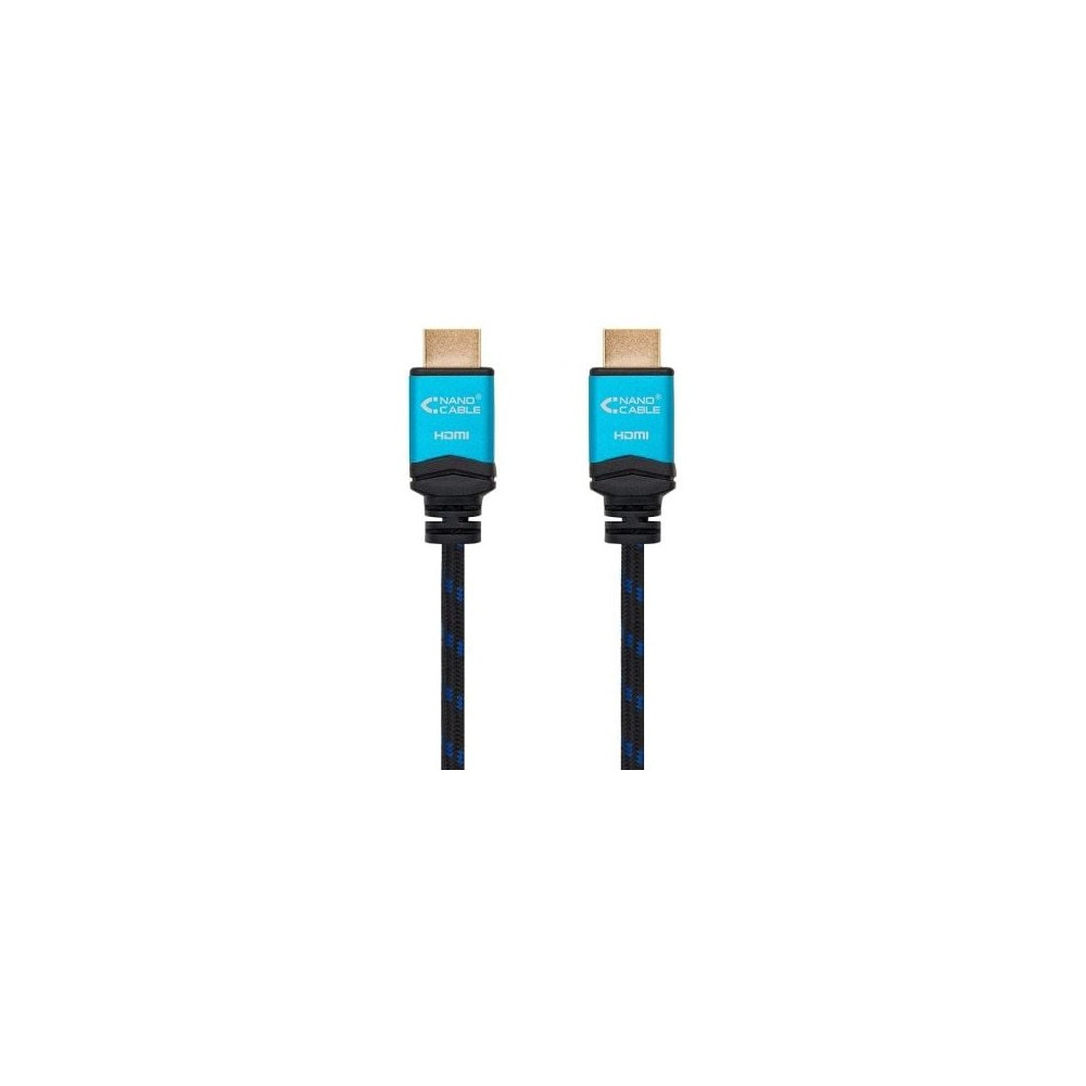 Cable HDMI 2.0 4K Nanocable 10.15.3707/ HDMI Macho - HDMI Macho/ 7m/ Negro/ Azul