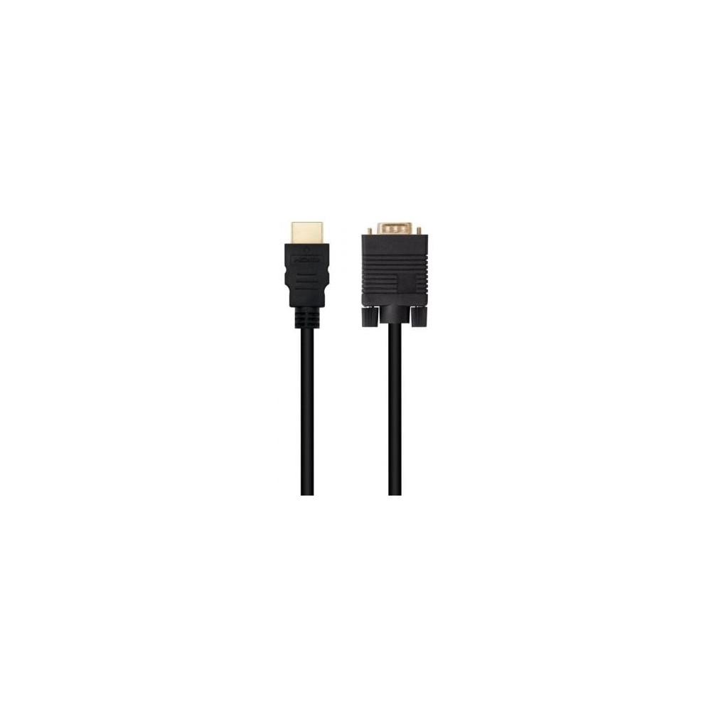 Cable Conversor Nanocable 10.15.4348/ HDMI Macho - VGA Macho/ 1.8m/ Negro