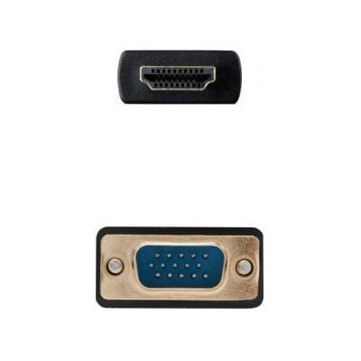 Cable Conversor Nanocable 10.15.4348/ HDMI Macho - VGA Macho/ 1.8m/ Negro