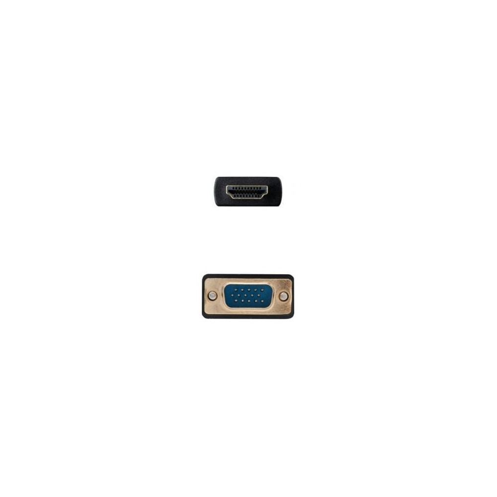 Cable Conversor Nanocable 10.15.4348/ HDMI Macho - VGA Macho/ 1.8m/ Negro