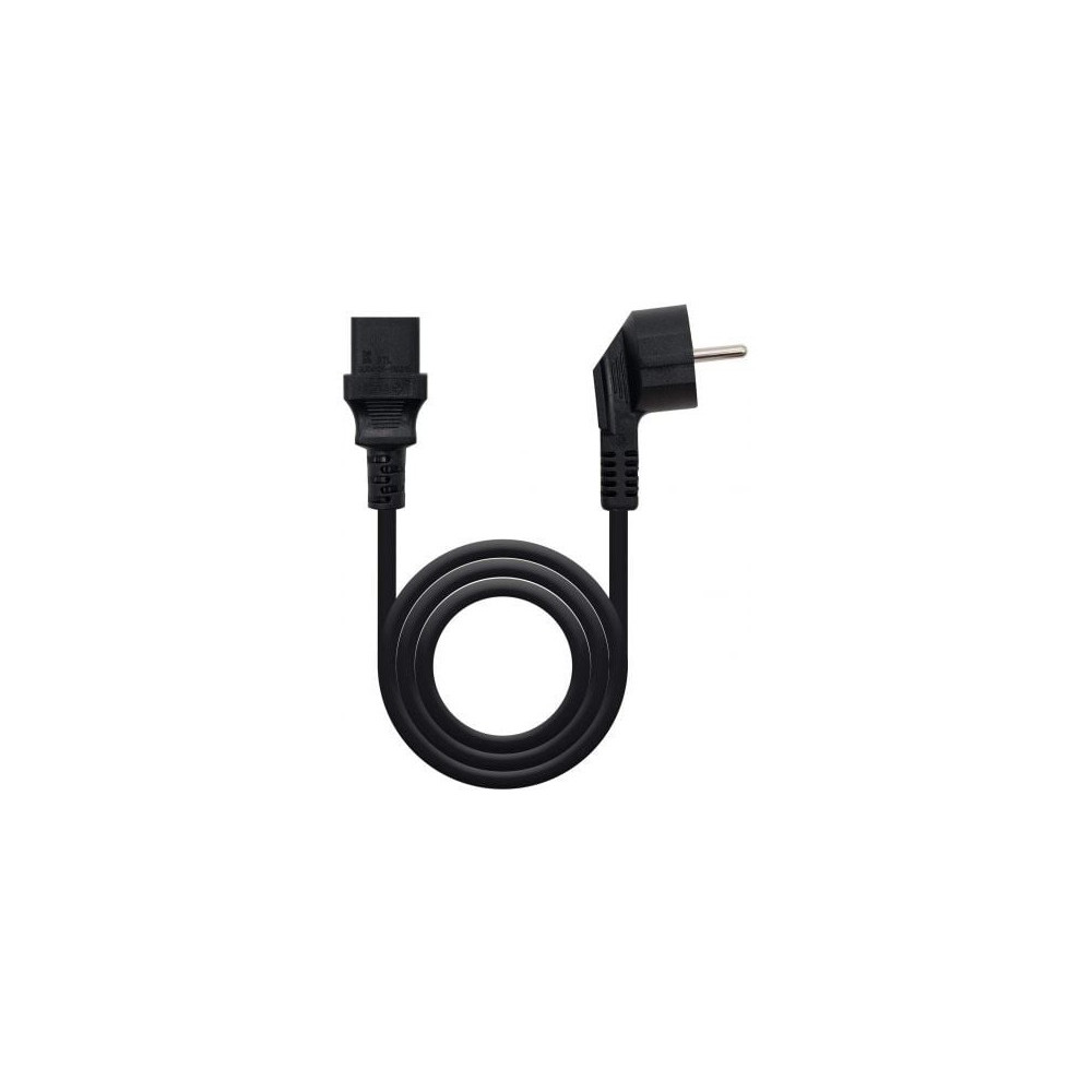 Cable Alimentación Nanocable 10.22.0103/ Schuko Macho - C13 Hembra/ 3m/ Negro