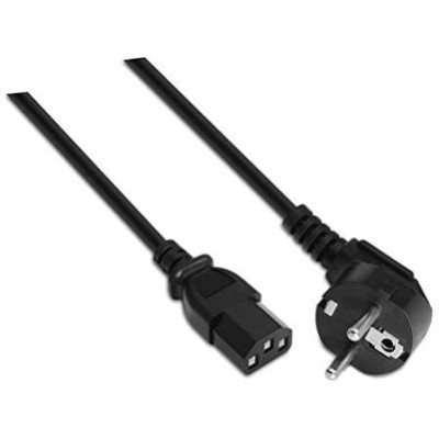 Cable Alimentación Nanocable 10.22.0103/ Schuko Macho - C13 Hembra/ 3m/ Negro