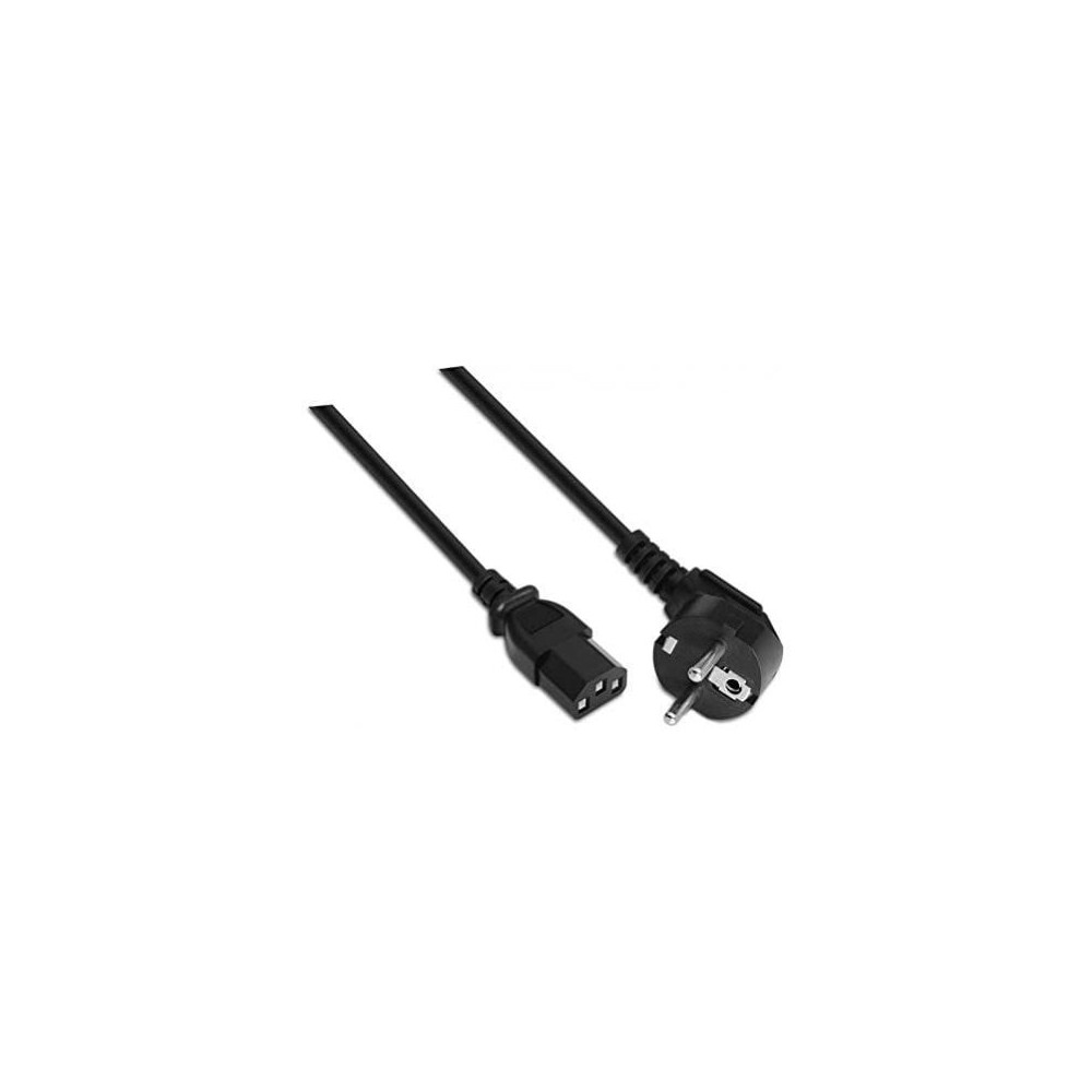 Cable Alimentación Nanocable 10.22.0103/ Schuko Macho - C13 Hembra/ 3m/ Negro