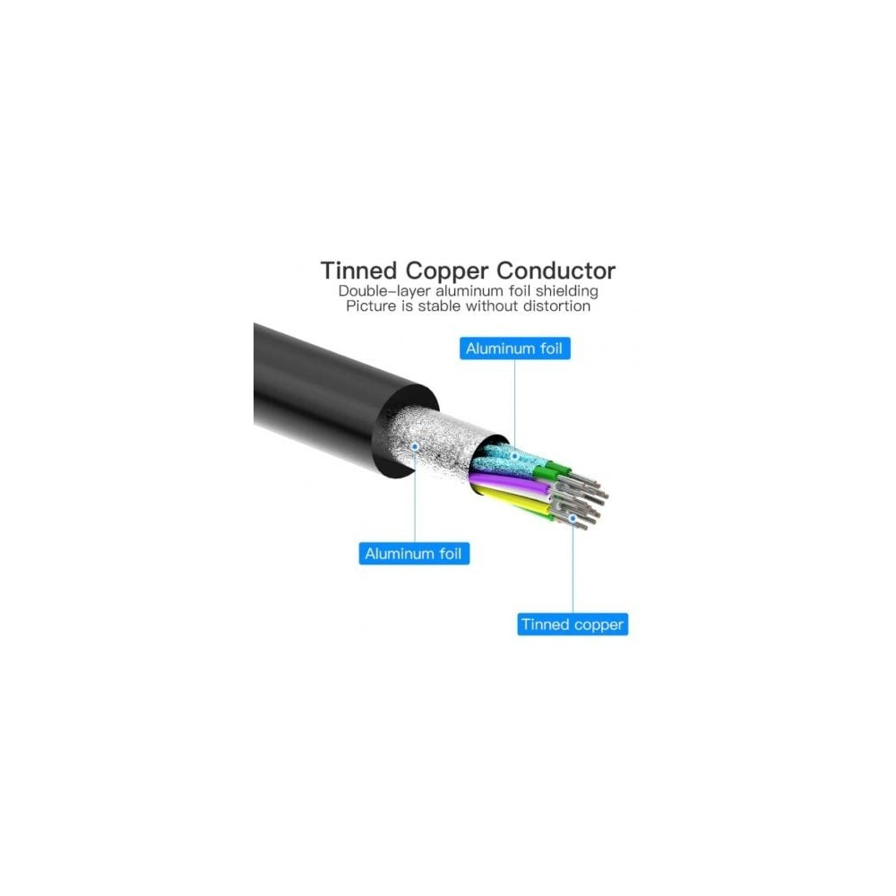 Conversor Vention HBFBB/ DisplayPort Macho - VGA Hembra/ 15cm/ Negro