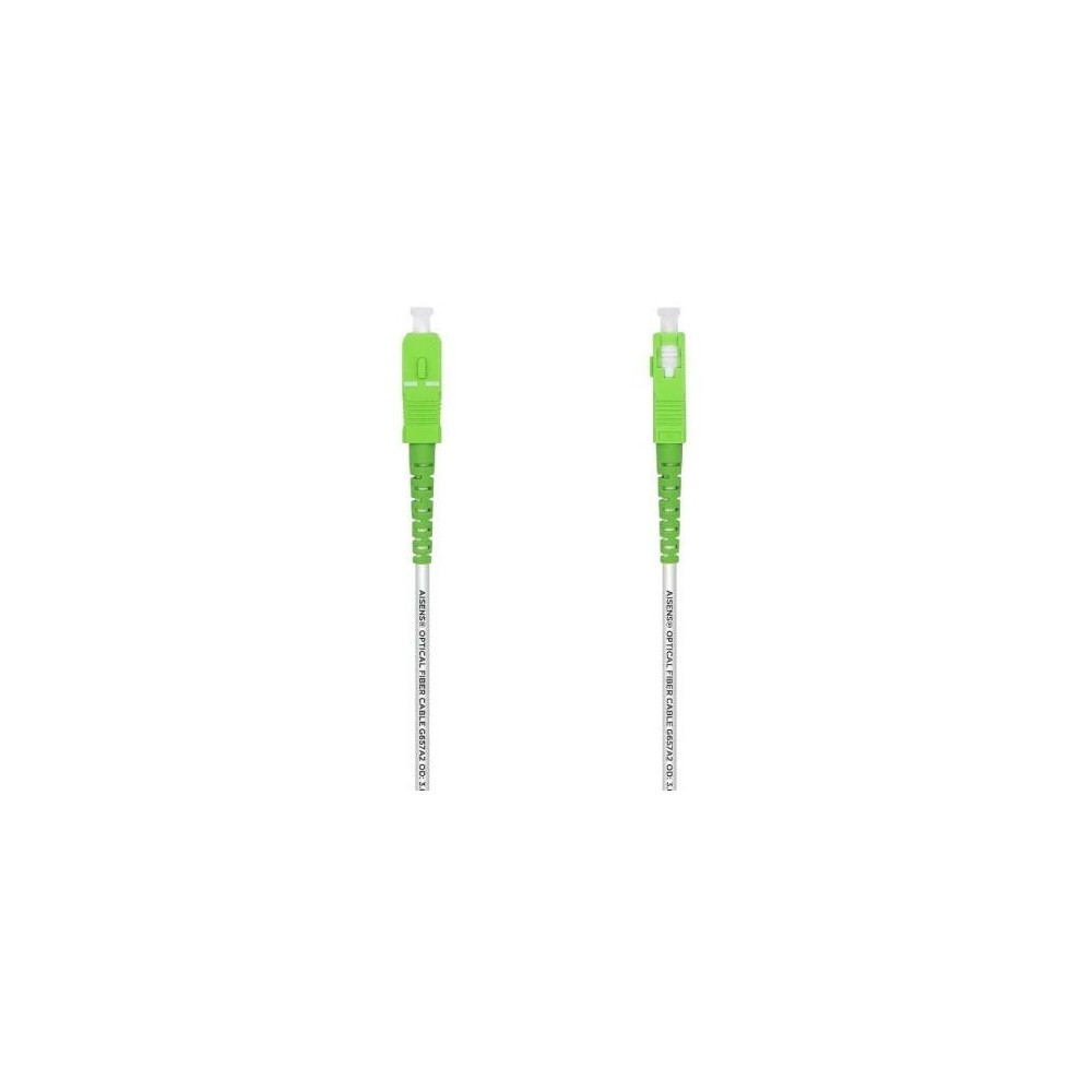 Cable de Fibra Óptica G657A2 3.0 Aisens A152-0501/ LSZH/ 30m/ Blanco