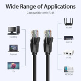 Cable de Red RJ45 UTP Vention IBEBY Cat.6/ 30cm/ Negro