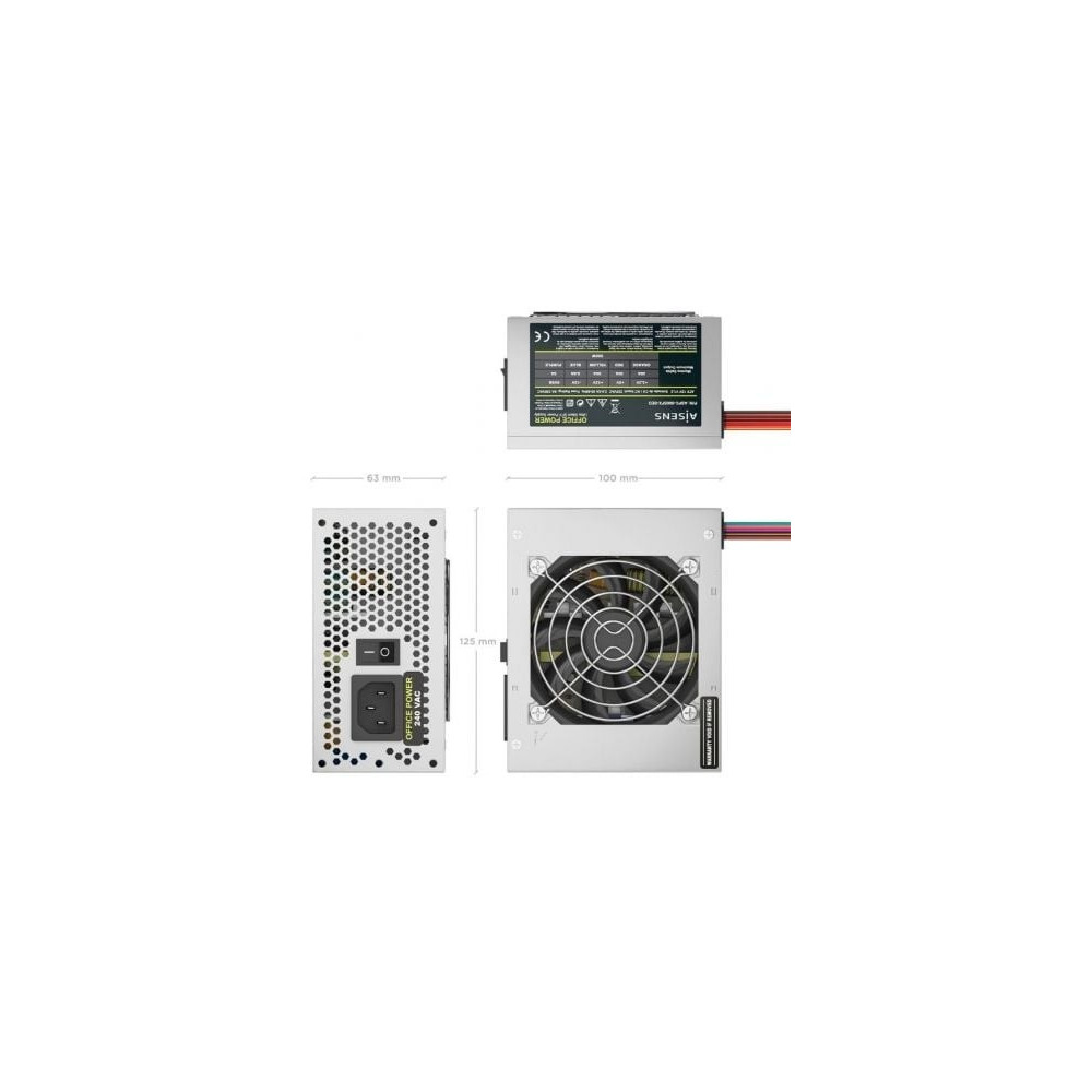 Fuente de Alimentación SFX Aisens ASPC-500SFX-SEO/ 500W/ Ventilador 8cm