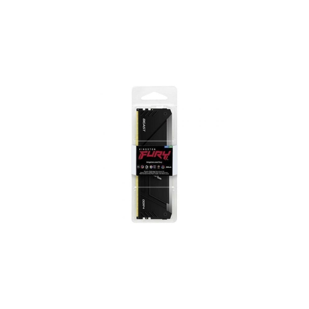 Memoria RAM Kingston FURY Beast RGB 8GB/ DDR4/ 3200MHz/ 1.35V/ CL16/ DIMM