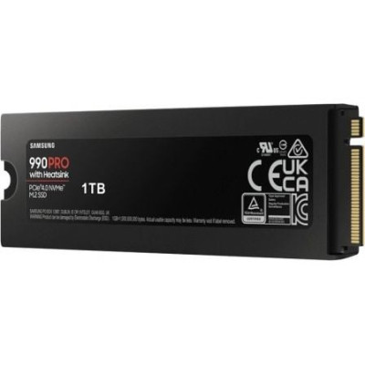 Disco SSD Samsung 990 PRO 1000GB/ M.2 2280 PCIe Gen4/ con Disipador de Calor/ Compatible con PS5 y PC