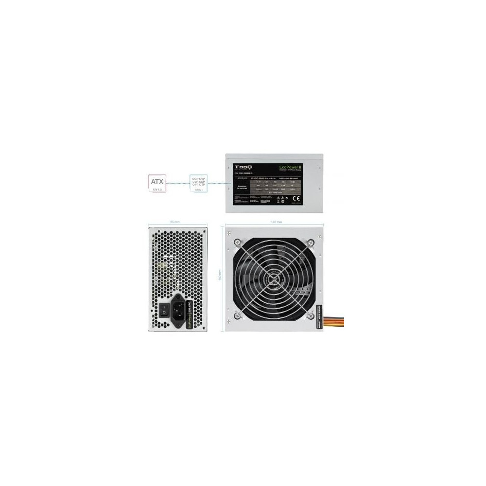 Fuente de Alimentación TooQ TQEP-500SSE-O OEM/ 500W/ Ventilador 12cm