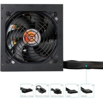Fuente de Alimentación TooQ TQHELIOS-650SP/ 650W/ Ventilador 12cm/ 80 Plus Bronze
