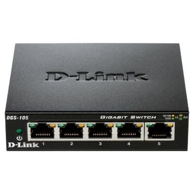 Switch D-Link DGS-105 5 Puertos/ RJ-45 10/100/1000