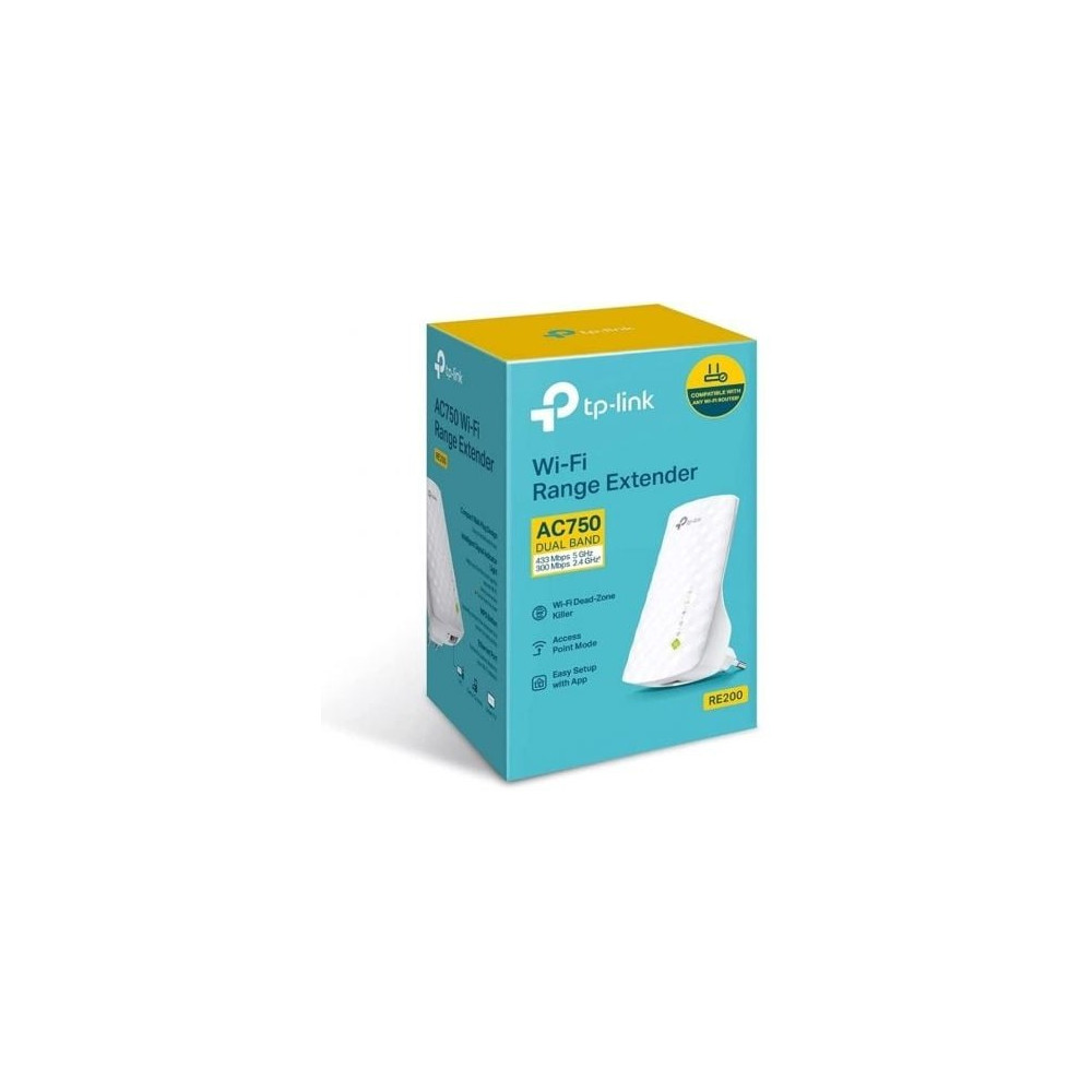 Repetidor Inalámbrico TP-Link RE200 750Mbps/ 3 Antenas Internas