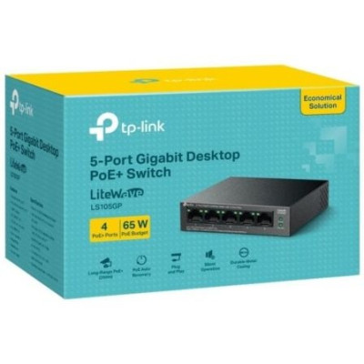 Switch TP-Link LS105GP 5 Puertos/ RJ-45 10/100/1000 PoE+