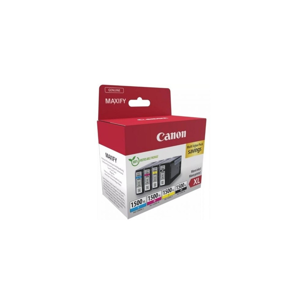 Cartucho de Tinta Original Canon PGI-1500XL Multipack Alta Capacidad/ Cian/ Magenta/ Amarillo/ Negro