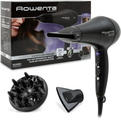 Secador Rowenta Signature Pro AC CV7840/ 2200W/ Iónico/ Negro