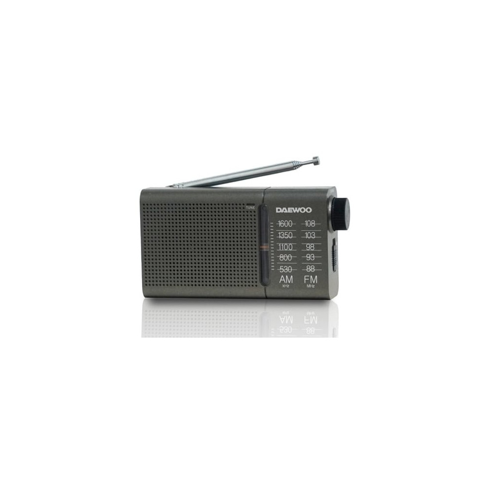 Radio Portátil Daewoo DW1035/ a Pilas/ Gris Oscuro