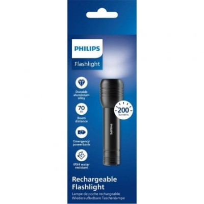 Linterna Philips SFL7003R/ 200 Lúmenes/ Batería Recargable