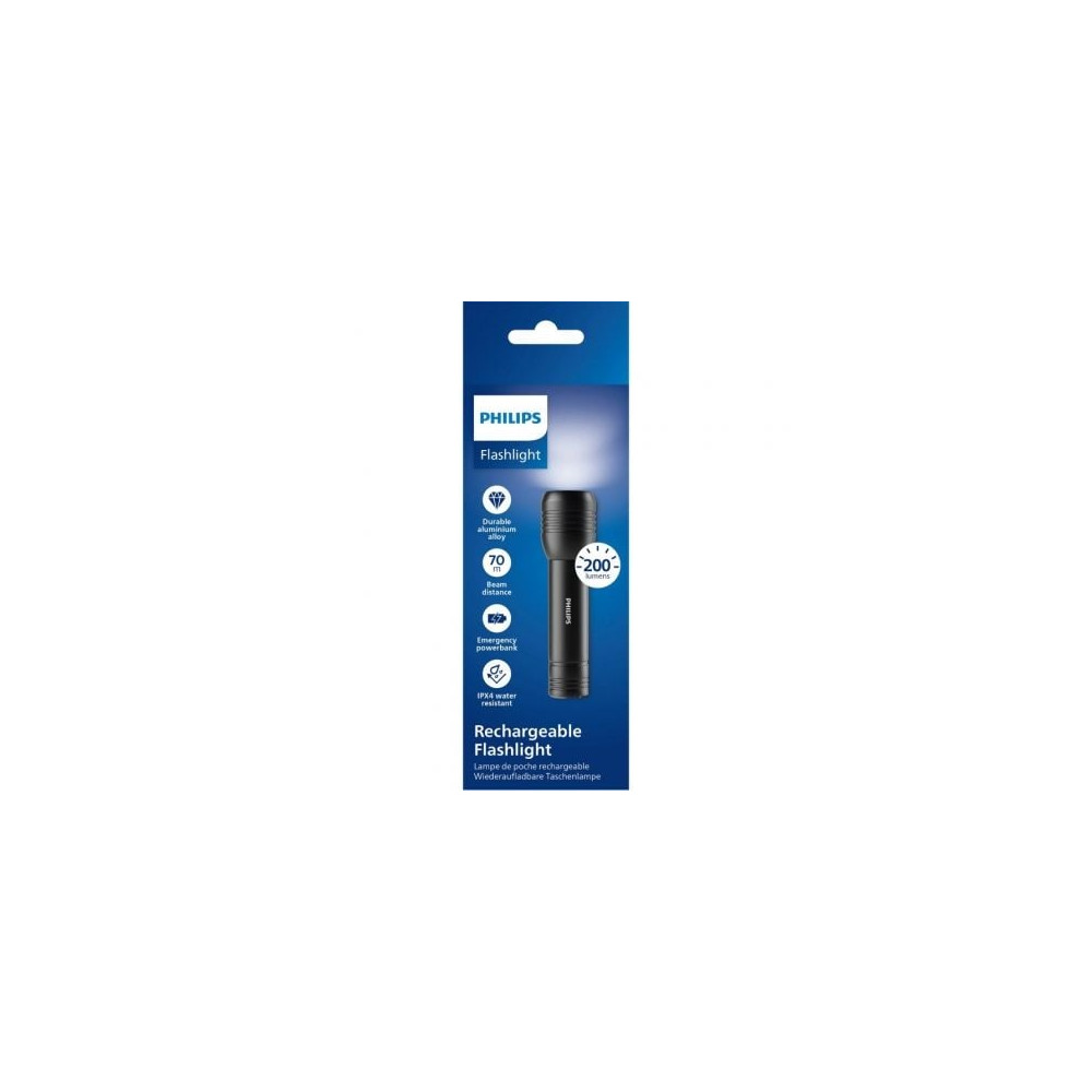 Linterna Philips SFL7003R/ 200 Lúmenes/ Batería Recargable