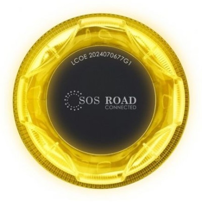 Luz baliza de emergencia para coche SOS Road Connected EL2024 V16/ Homologada/ Base Imantada/ Geolocalizable/ Funciona a Pilas