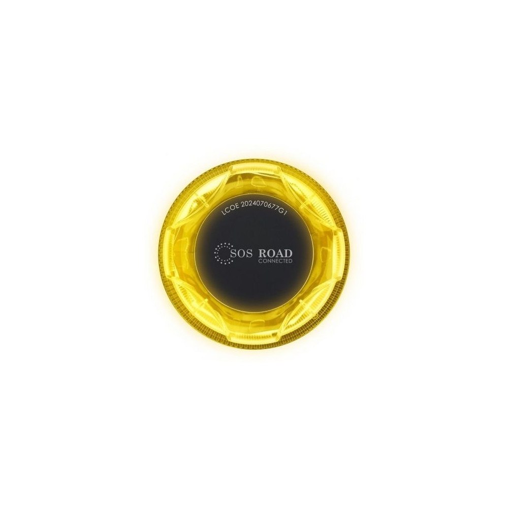 Luz baliza de emergencia para coche SOS Road Connected EL2024 V16/ Homologada/ Base Imantada/ Geolocalizable/ Funciona a Pilas