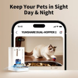 Comedero de mascotas Inteligente PetKit YumShare Dual-Hopper 2/ Cámara HD/ con Micrófono