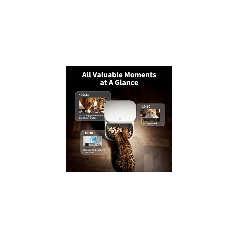 Comedero de mascotas Inteligente PetKit YumShare Dual-Hopper 2/ Cámara HD/ con Micrófono