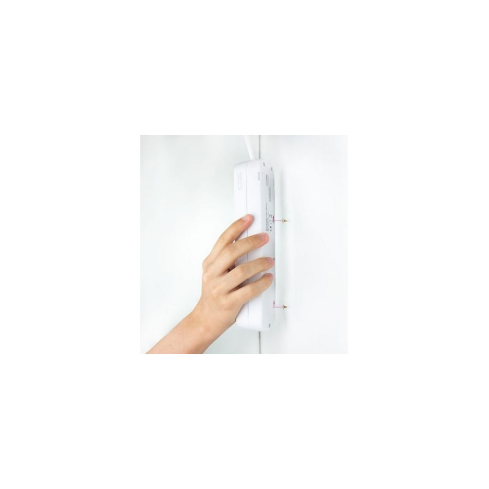 Regleta con Interruptor Nanocable 10.38.0003/ 3 Tomas de Corriente/ Cable 1.4m/ Blanca