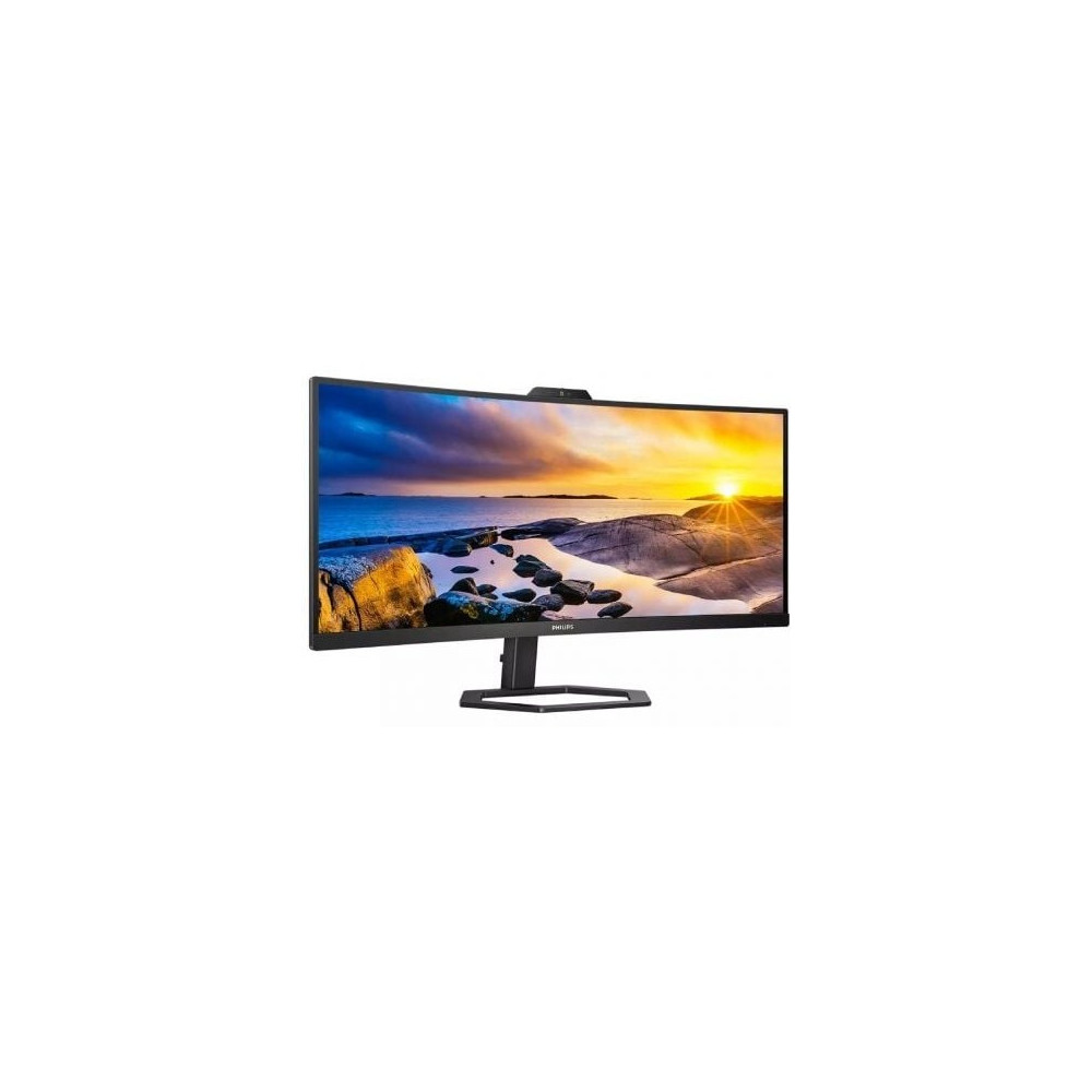 Monitor Profesional Ultrapanorámico Curvo Philips 34E1C5600HE 34'/ WQHD/ Webcam/ Multimedia/ Regulable en altura/ Negro