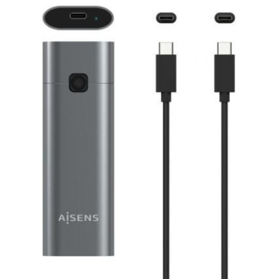 Caja Externa para Disco SSD M.2 NVMe Aisens ASM2-021GR/ USB 3.1 Gen2/ Sin Tornillos | Cajas Externas