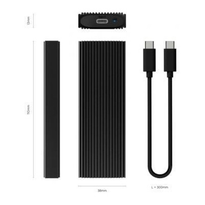 Caja Externa para Disco SSD M.2 NVMe Aisens ASM2-022B/ USB 3.2/ Sin tornillos