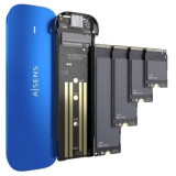 Caja Externa para Disco SSD M.2 NVMe Aisens ASM2-026BLU/ USB 3.2/ Sin tornillos