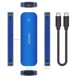 Caja Externa para Disco SSD M.2 NVMe Aisens ASM2-026BLU/ USB 3.2/ Sin tornillos