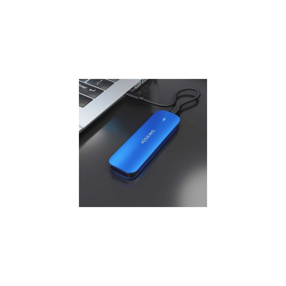 Caja Externa para Disco SSD M.2 NVMe Aisens ASM2-026BLU/ USB 3.2/ Sin tornillos