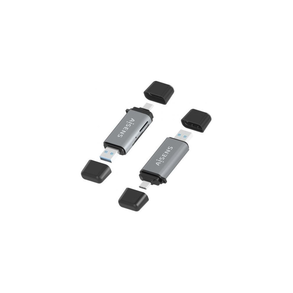 Lector de Tarjetas Externo Aisens ASCR-2AC11-GR/ USB 3.1