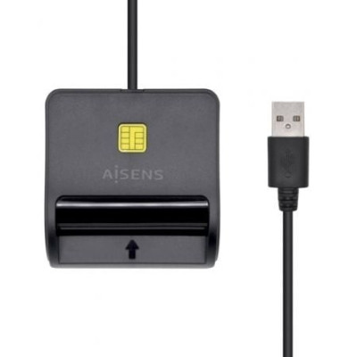Lector de DNI Aisens ASCR-SN01-BK/ USB 2.0/ Negro