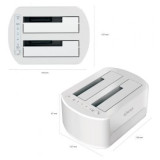 Docking Station para Discos Duros Aisens ASDS-D02W
