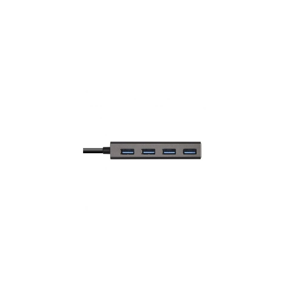 Hub USB Tipo-C Aisens A109-0403/ 4xUSB/ Gris