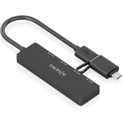 Hub USB Tipo-C + USB 3.1 Aisens A109-0987/ 4xUSB