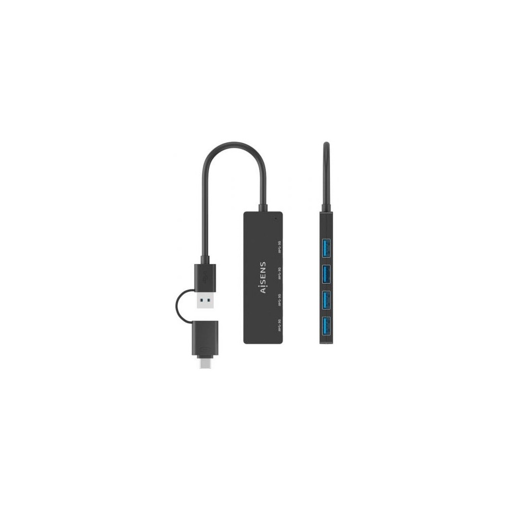 Hub USB Tipo-C + USB 3.1 Aisens A109-0987/ 4xUSB