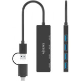 Hub USB Tipo-C + USB 3.1 Aisens A109-0987/ 4xUSB