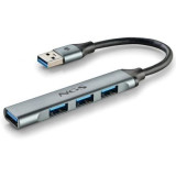 Hub USB NGS IHUB4 Micro/ 4xUSB/ Gris