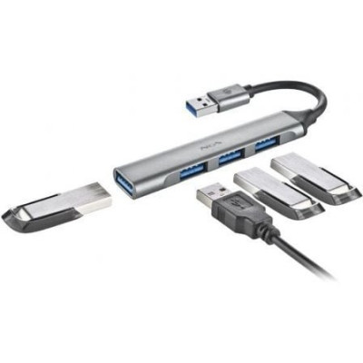 Hub USB NGS IHUB4 Micro/ 4xUSB/ Gris