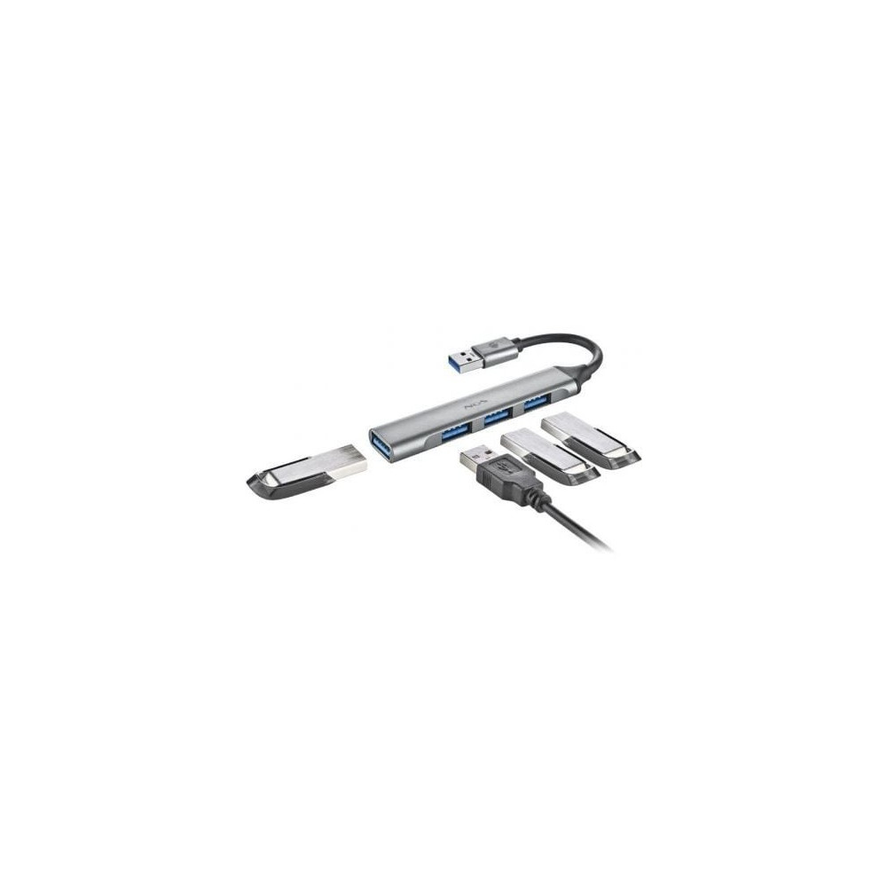 Hub USB NGS IHUB4 Micro/ 4xUSB/ Gris