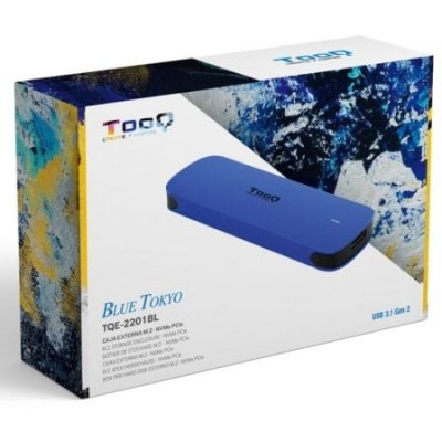 Caja Externa para Disco SSD M.2 NVMe TooQ TQE-2201BL/ USB 3.1 Gen1/ Sin tornillos