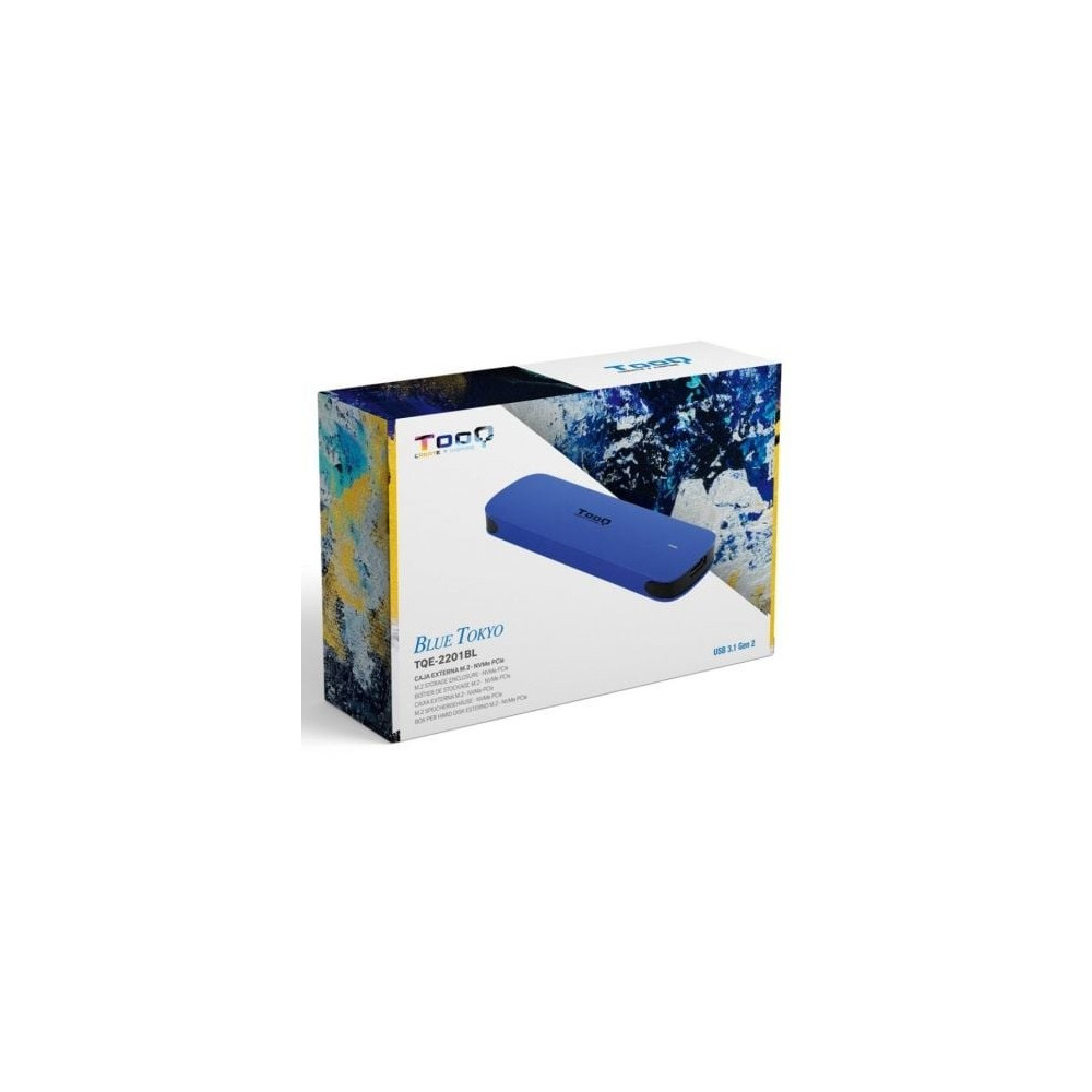Caja Externa para Disco SSD M.2 NVMe TooQ TQE-2201BL/ USB 3.1 Gen1/ Sin tornillos