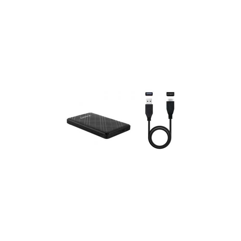 Caja Externa para Disco Duro de 2.5' TooQ TQE-2500B/ USB 3.1/ Sin Tornillos